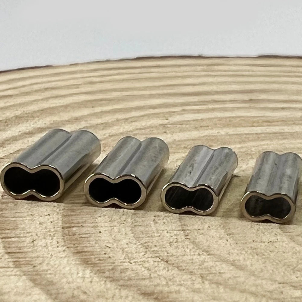 Fishing Crimpers Tool Crimp Sleeves Kit with Single /Double Barrel Ferrule Wire Rope Swager Crimper Fishing Line Tackle Tools