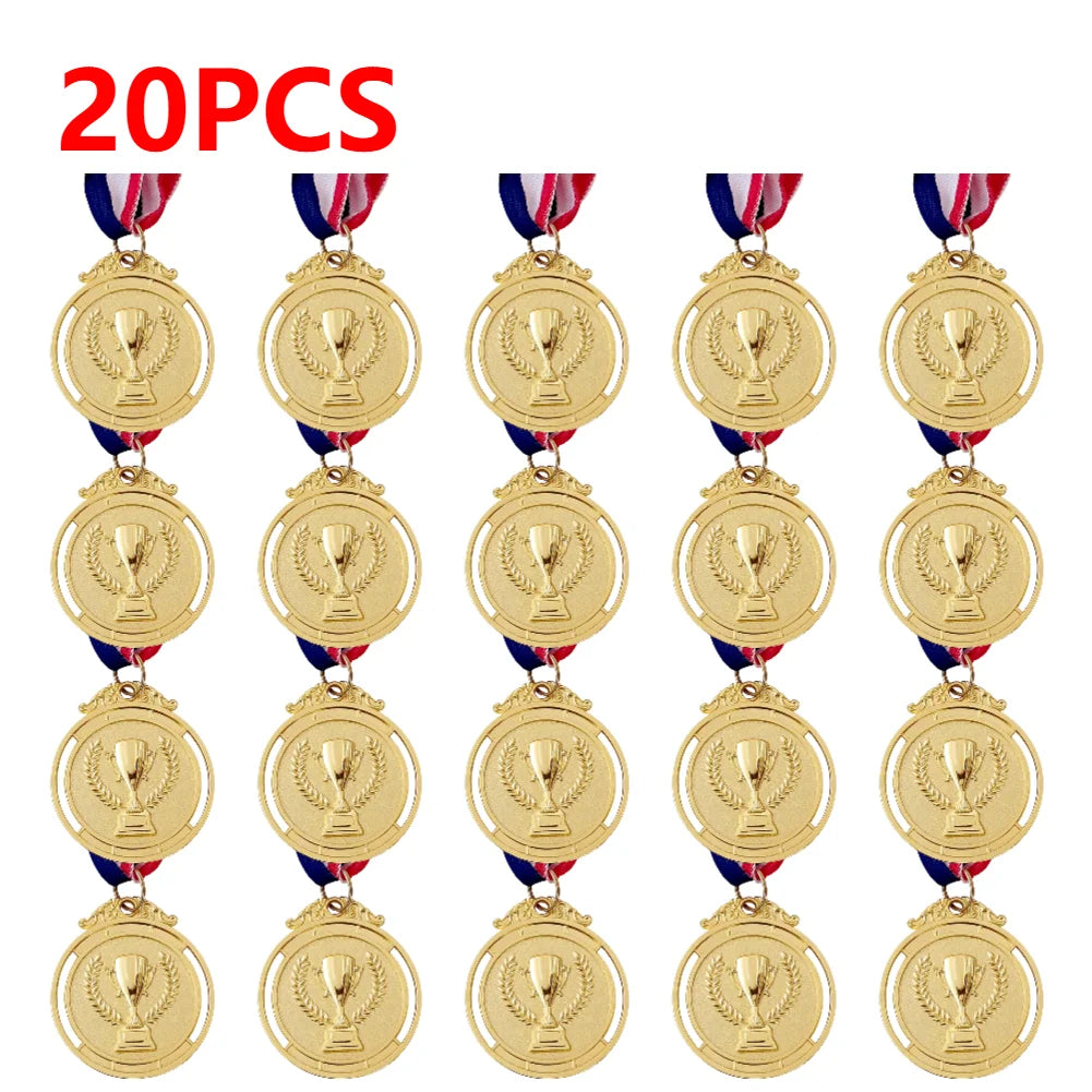 10-50pcs Gold Silver Bronze Award Medal Winner Reward Football Competition Prizes Award Medal For Souvenir Gift Sport Kids