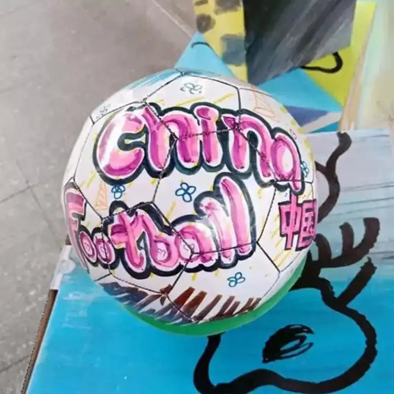 Size 3/4/5 DIY Graffiti Football Signing Kids DIY Coloring Painted Soccer Ball Autograph White Football For Kids Adults