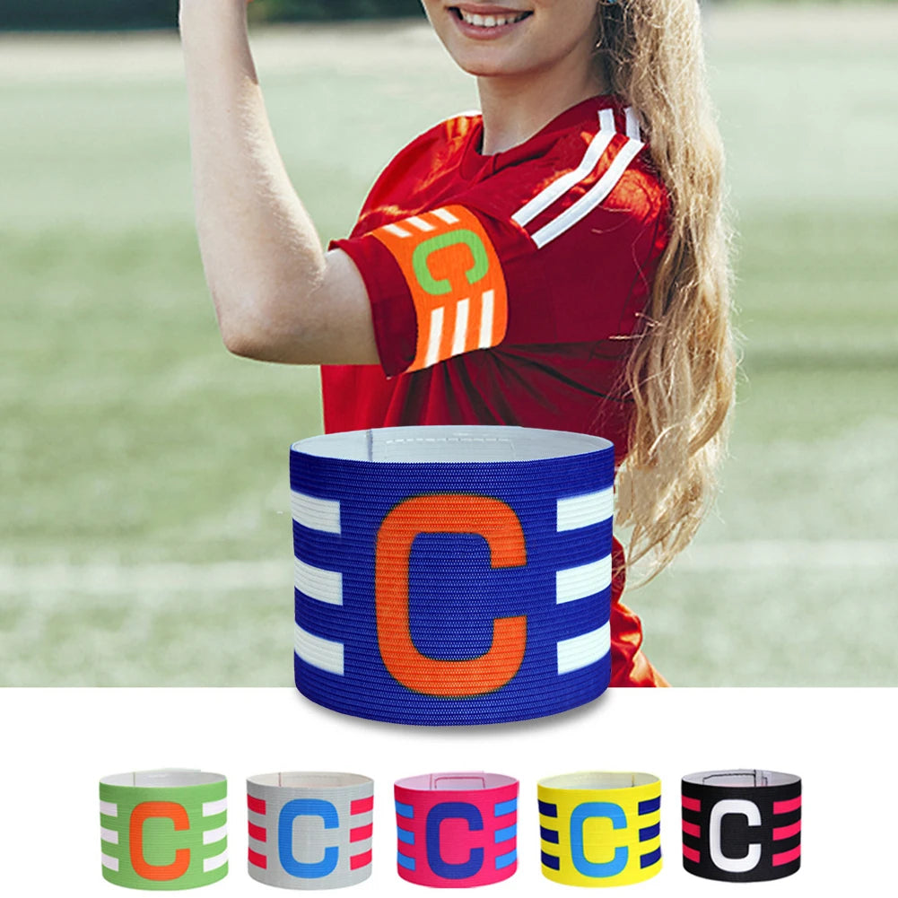 Football Captain Armband with Touch Fastener Leader Competition Armband Soccer Player Captain Group Armband for Football Captain