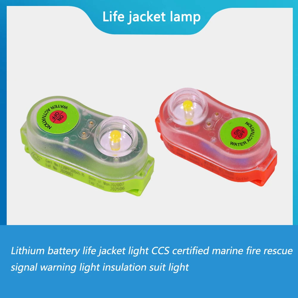 2-10Pcs LED Life Jacket Light Energy-Efficient Waterproof Emergency Signal Light Easy Operation Lightweight Outdoor Accessories