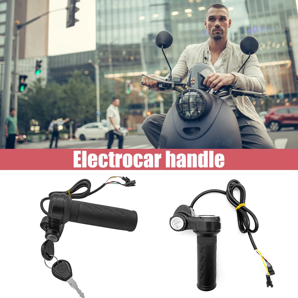 Electric Bike Scooter Twist Throttle Grip Universal Voltage E-Bike Throttle Grip Scooter Handle Vehicle Speed Regulating Handle