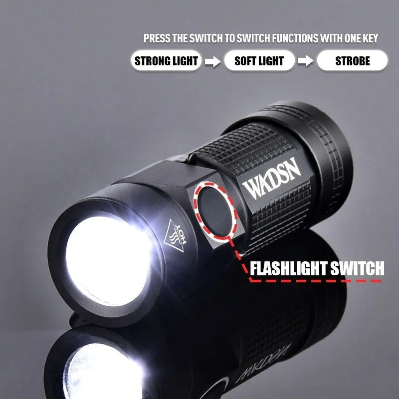 WADSN Metal Mini Weapon Tactic Airsoft white Strobe FAST Helmet Flashlight LED Flashlight Fit 20mm Rail Scout Hunting Light