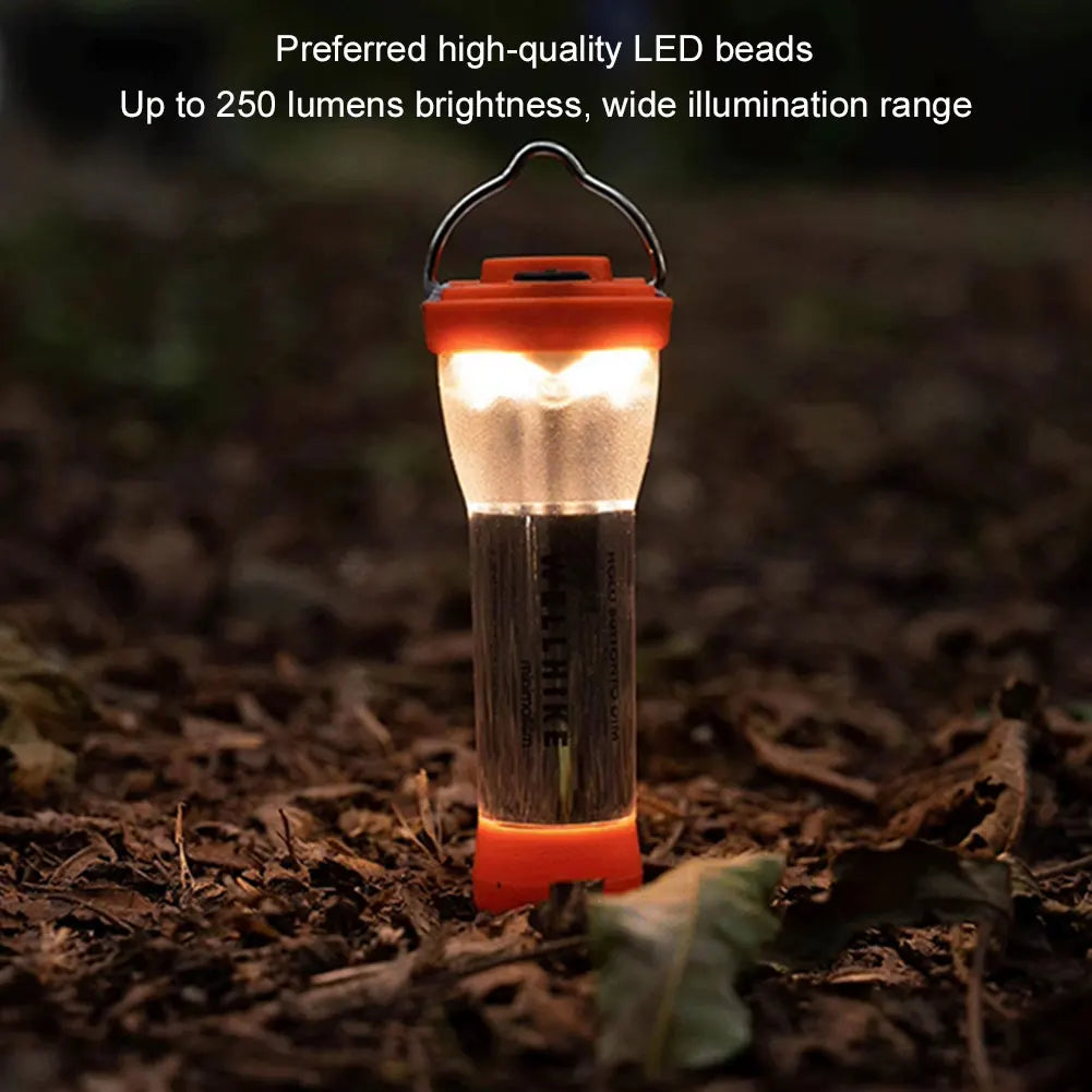 WELLHIKE LED Portable Tent Lamp with Magnetic Base Handheld Emergency Light USB Charging Flashlight for Outdoor Camp Hike Gadget