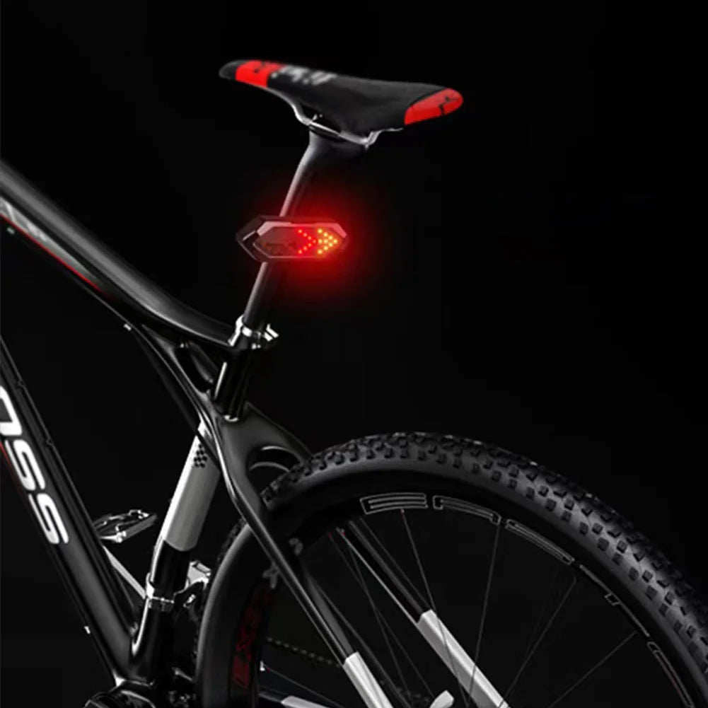 Bike Turn Signal Lights IPX4 Waterproof Rear Warning LED Lights Remote Bicycle Rear Light Bike Wireless Remote Control Taillight