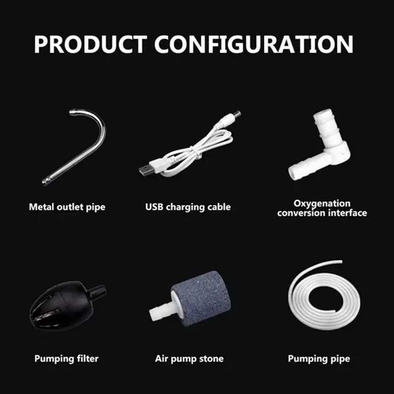 Fishing Intelligent Oxygen Pump Fish Tank Oxygen Pump Inductive Water Outflow Silent Air Pump With Lights Auto Pumping Oxygen