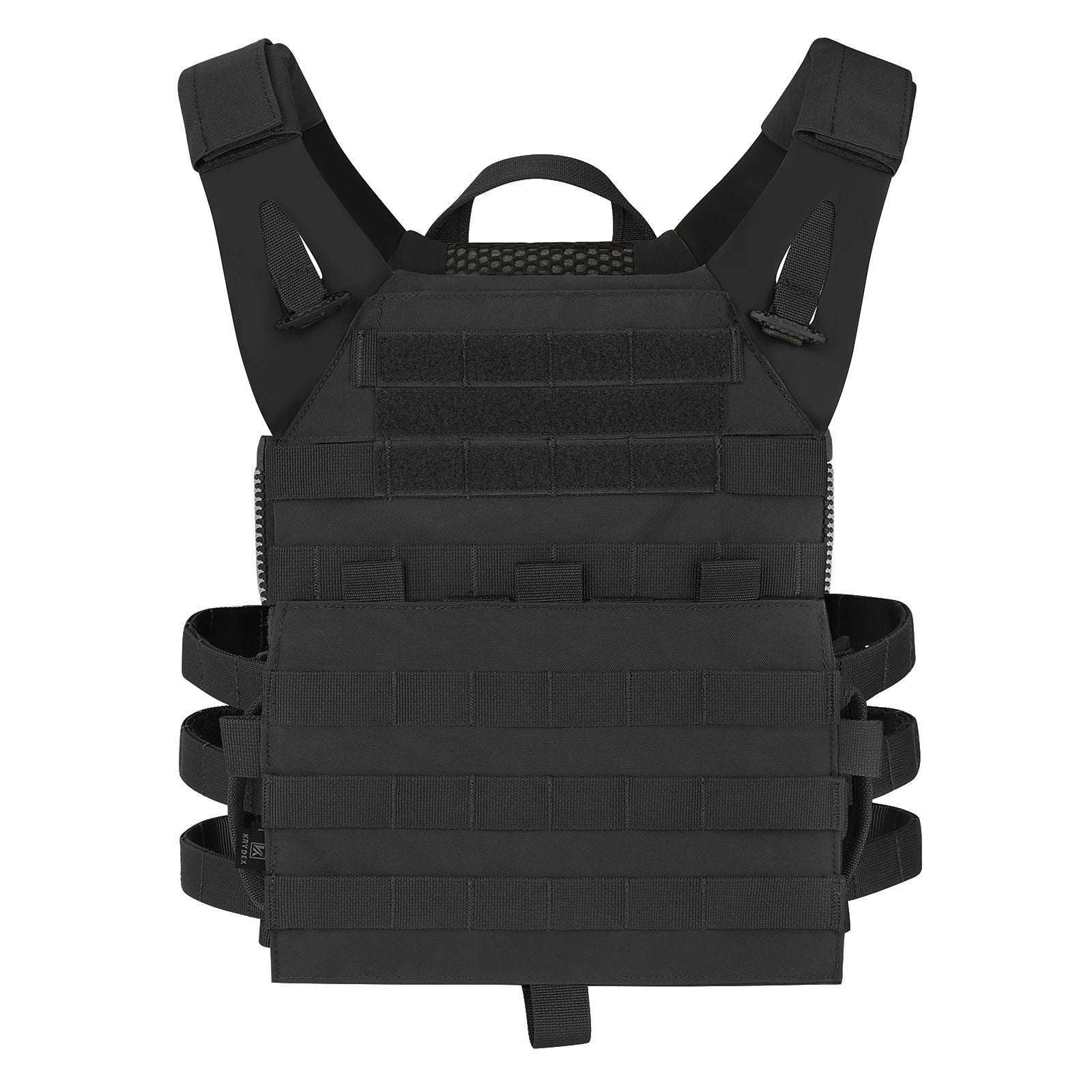 KRYDEX 500D Nylon Tactical Vest Jumpable Plate Carrier MOLLE Front Flap Panel Backpack Hunting Ranger Green Camo Men's Vest