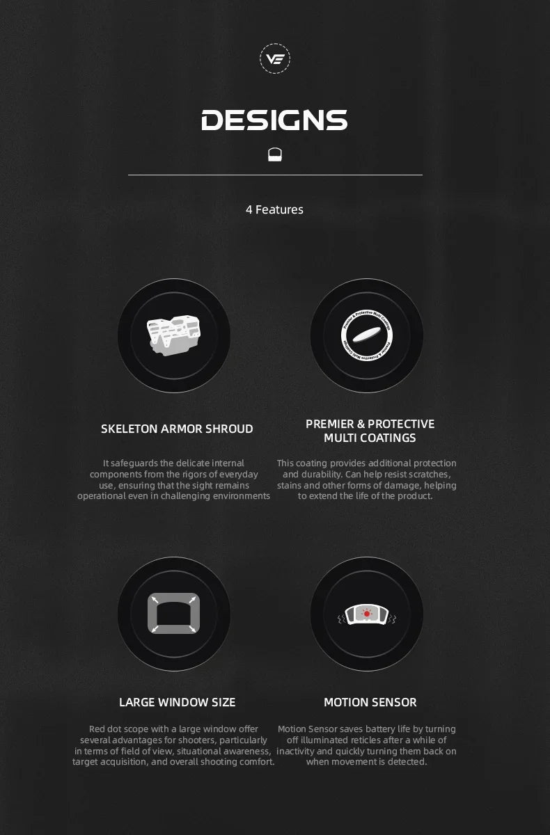 Vector Optics Frenzy 1x31x26 Red Dot Sight | 50K Hours Battery & Motion Sensor | 3 MOA & IP67 Waterproof | Lifetime Warranty