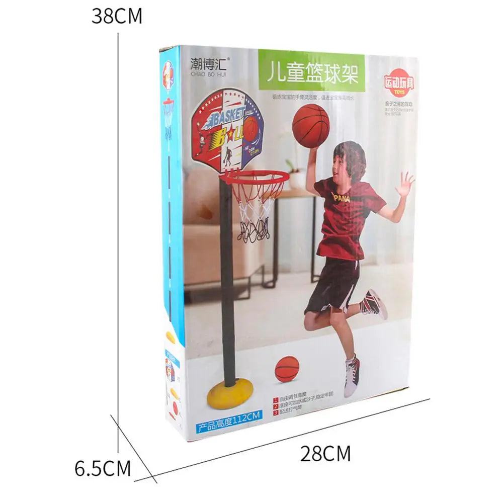 2021 New 4 Helights 1.15M Adjustable Kid Hoop Set Children Shoot a Basket Gifts Basketball Back Board Stand Sport