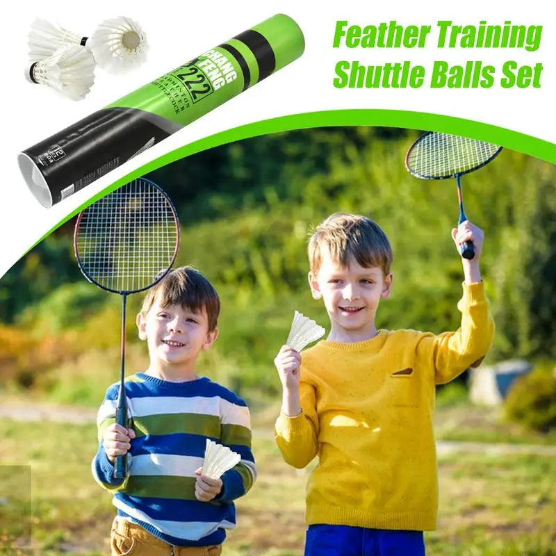 12PCS Badminton Shuttlecock duck Feather Badminton Shuttlecock Training Sports High Speed Badminton Ball