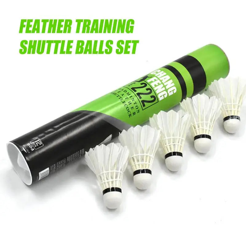 12PCS Badminton Shuttlecock duck Feather Badminton Shuttlecock Training Sports High Speed Badminton Ball