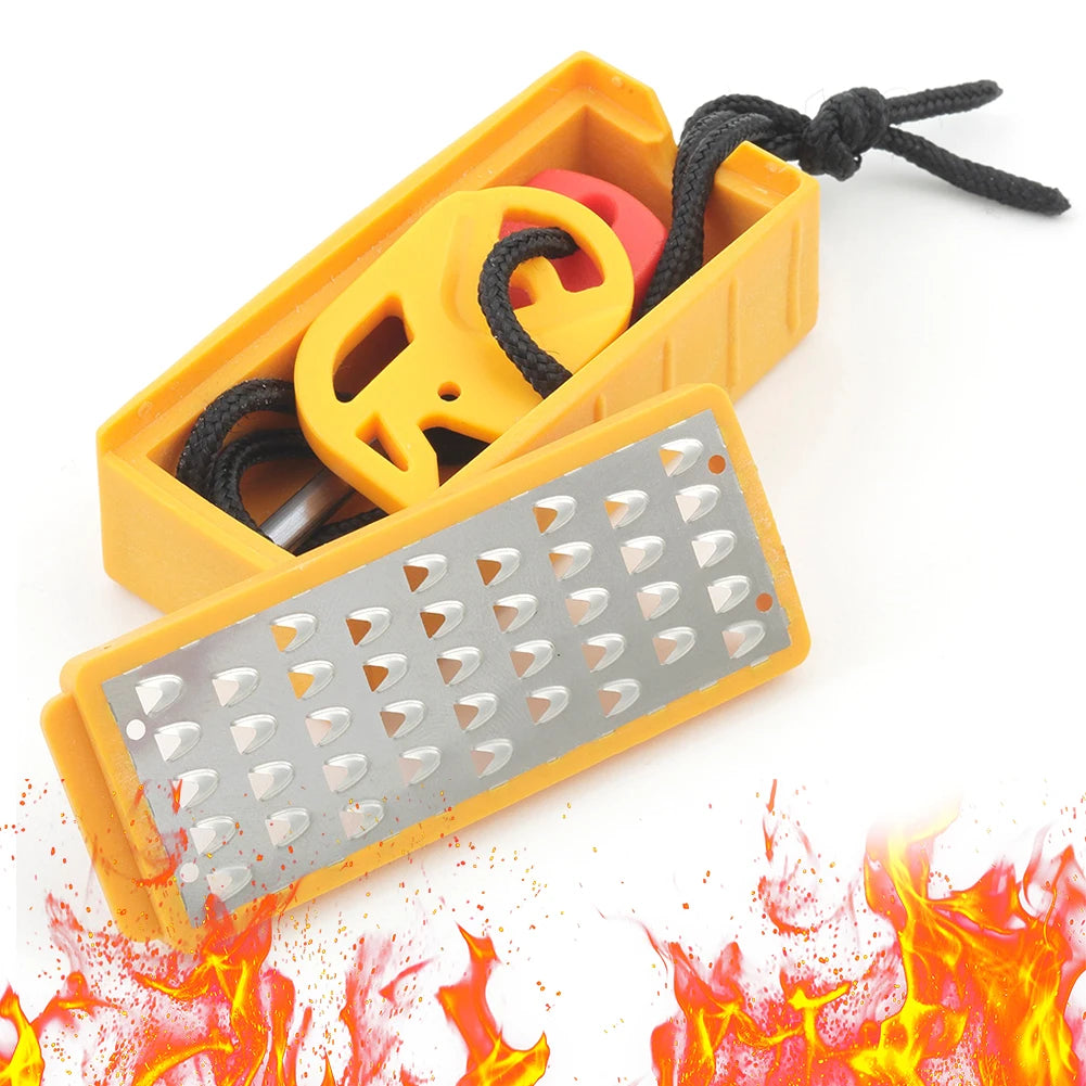 Tinder Maker with Fire Starter Tinder Making Tool Portable Stainless Steel Grater Outdoor Survival Tool for Outdoor Use