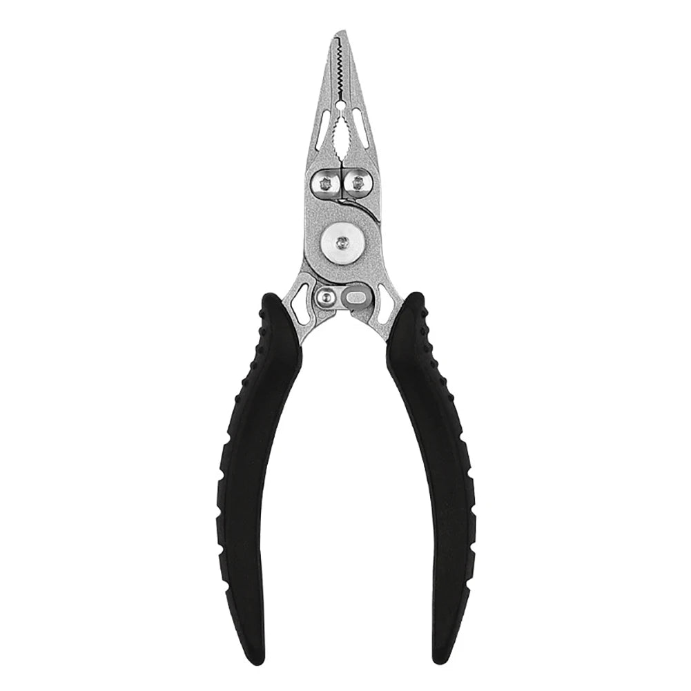 Portable Fishing Plier Scissor Stainless Steel Cutting Fish Line Tong Comfortable Grip Self-locking Buckle Fishing Tackle Tool