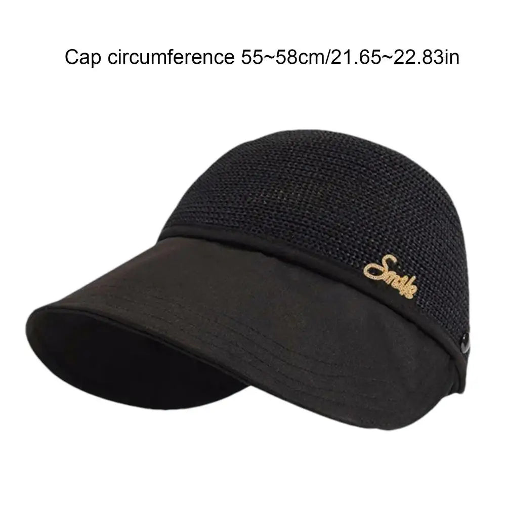 Sun Visor Hats For Women Sun Straw Hat With UV Protection Wide Brim Enlarged Rounded Edge For Women Girlfriend