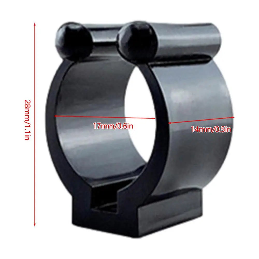 1Pc Nylon Portable Fishing Rod Clips Fishing Club Positioning Clamps Holder Wall Mounted Organizer Billiards Pole Rack 17mm/24mm