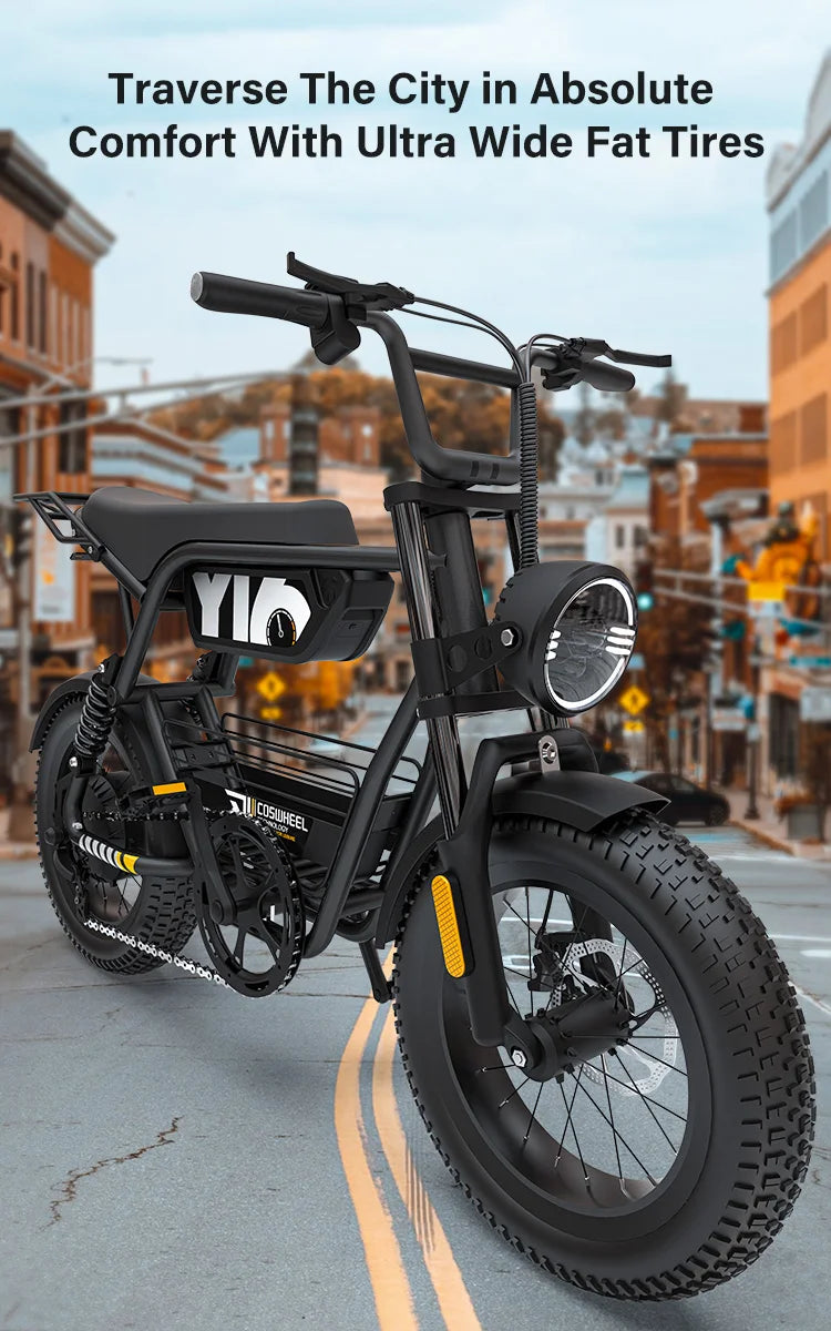 Coswheel Ebike Y16 Adult Electric Bike 1000W 48V 15AH Commuting Fat Tire E-Bike Mountain Electric Bike Off-Road Electric bicycle