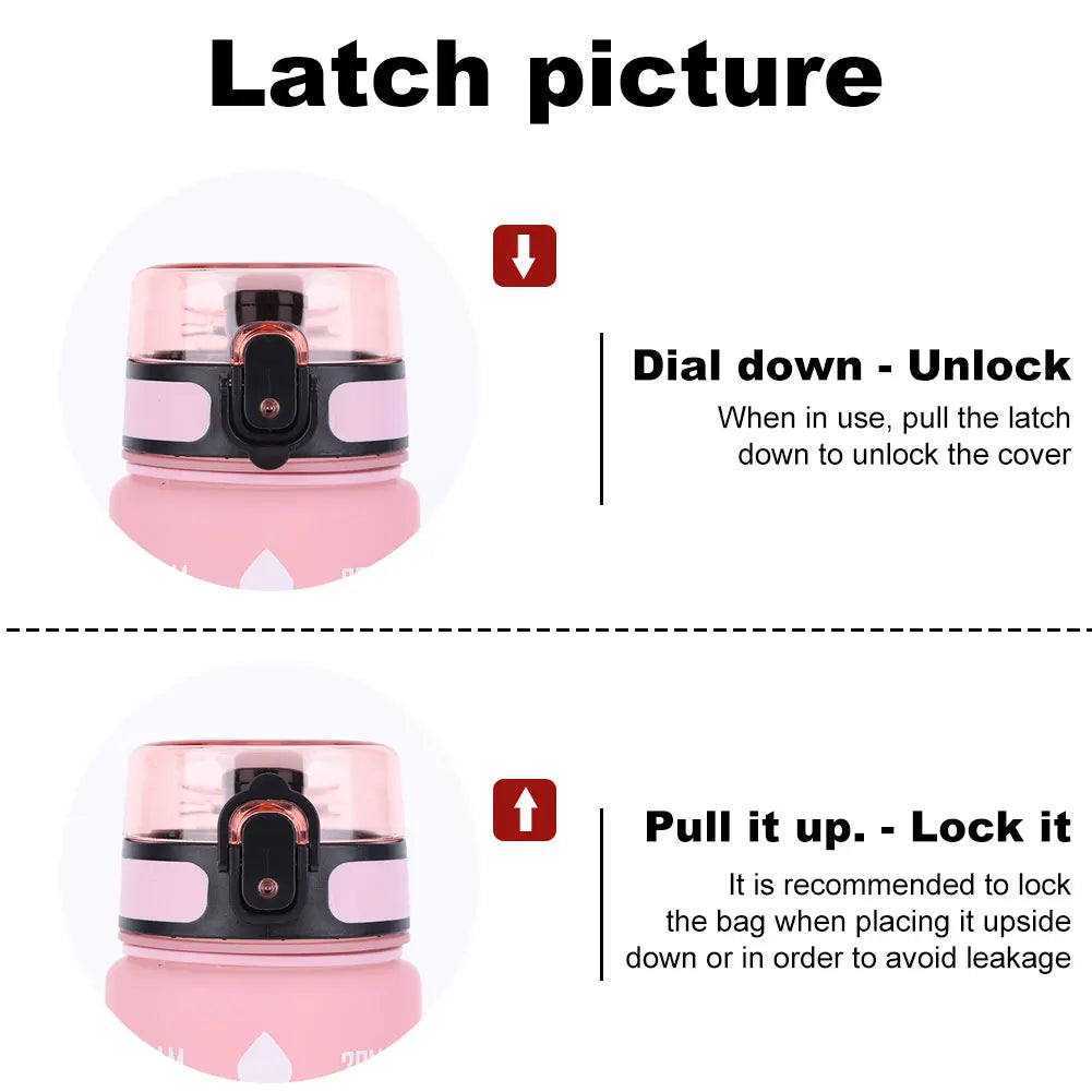 1000ml Motivational Water Bottle with Handle Frosted Gradient Cup Large Capacity Time Scale Water Cup for Fitness Yoga