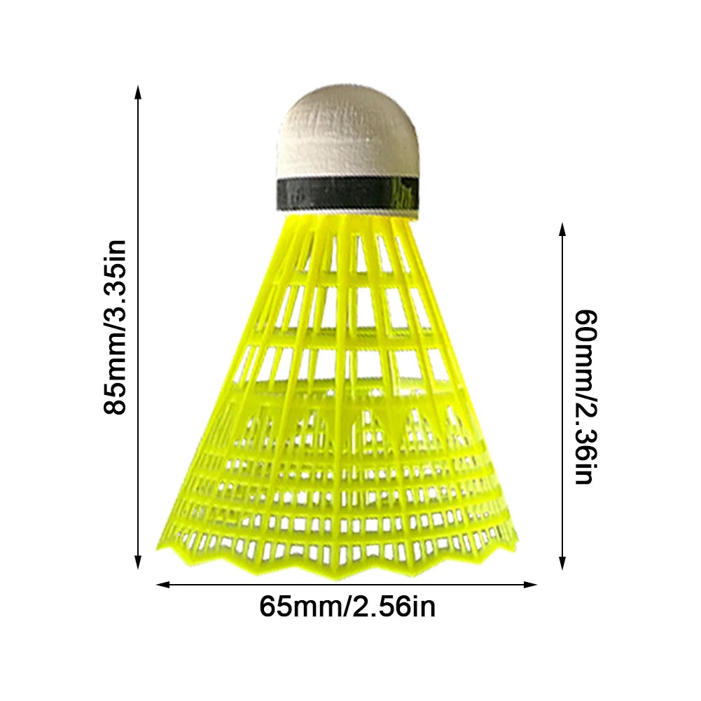 3/6 Pcs High Speed Badminton Birdies Great Stability Badminton Ball Outdoor & Indoor Use Nylon Badminton for Beginner Practice