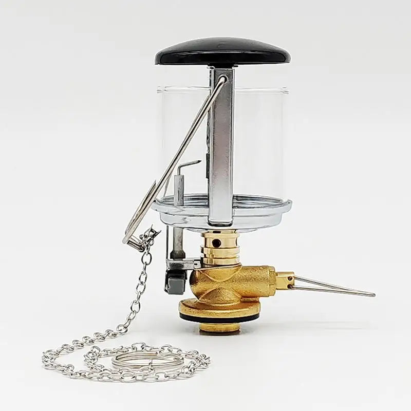 Tent Lamp Portable Petrol Lantern Garden Glass Lamp Bright Camping Equipment Supplies Copper For Outdoor Fishing Picnic