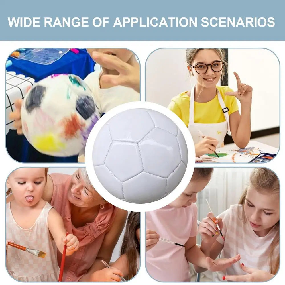 Size 3/4/5 DIY Graffiti Football Signing Kids DIY Coloring Painted Soccer Ball Autograph White Football For Kids Adults