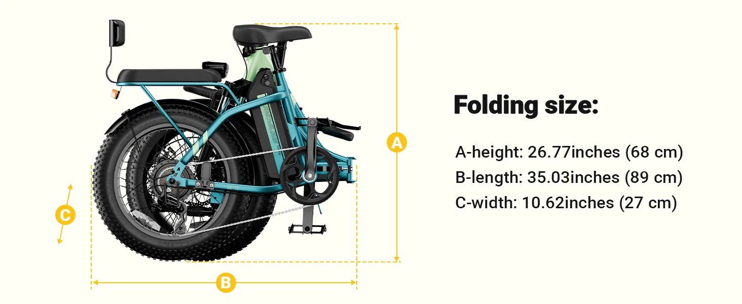 City E-Bike 750W Motor 48V15AH Battery with Seat Back + Footrest Electric Bike 26*3.0-inch Fat Tire NFC Unlock Electric Bicycle