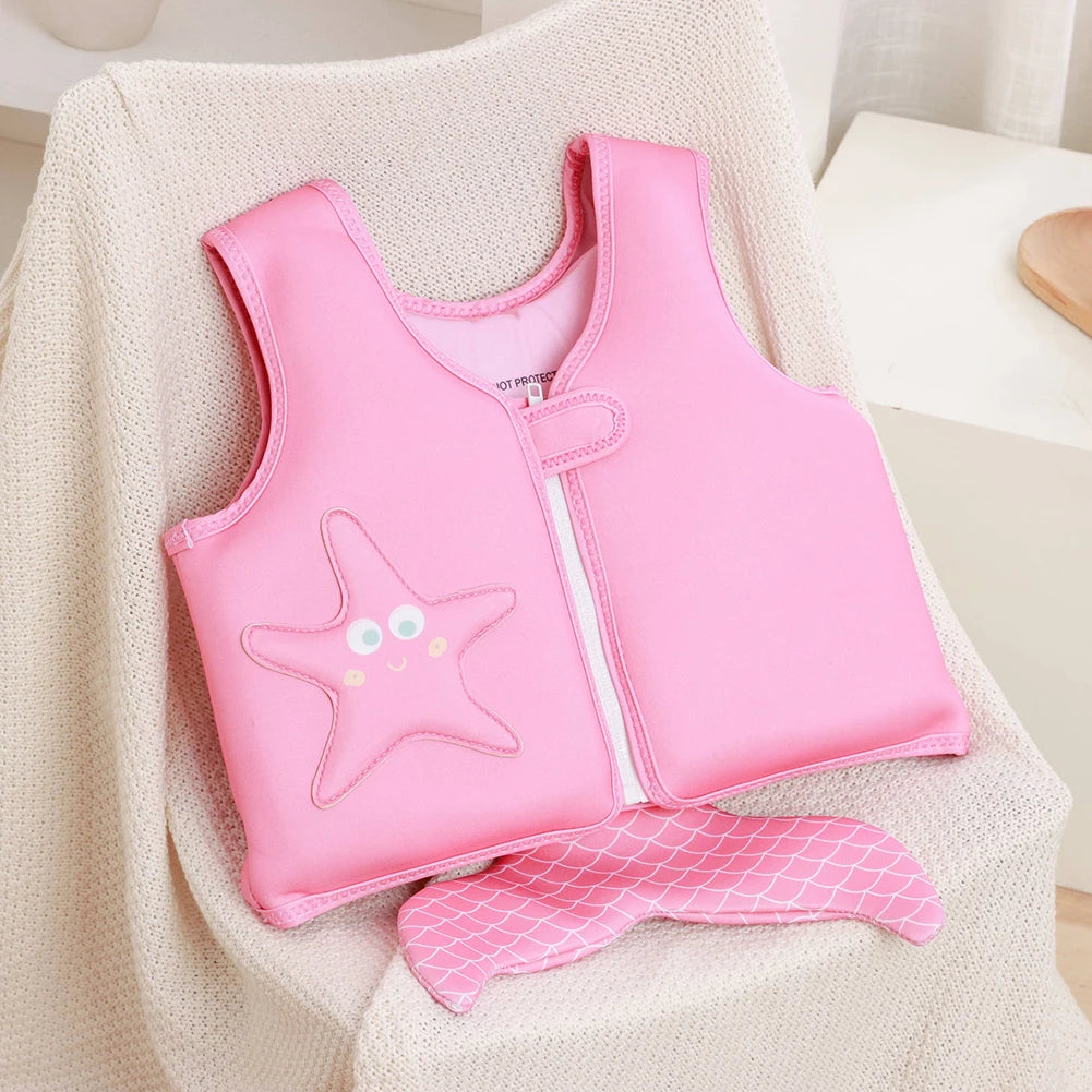 Cartoon Animal Kids Buoyancy Floating Vest Cute Three-dimensional Design Baby Swimwear Swim Gear Swimming Pool Accessories