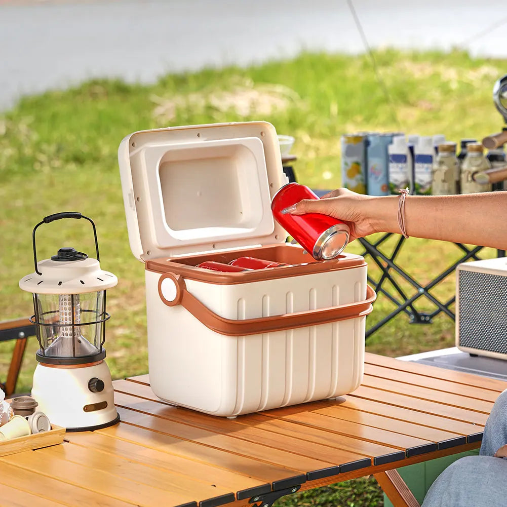 5/6L Portable Outdoor Incubator Large Capacity Food Storage Box Cooler Ice Bottle Cooler Mini Fridge Camping Refrigerator