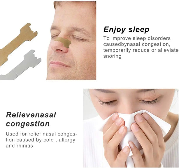 Breathe Nasal Strips to Reduce Snoring Improve Sleep Relieve Nasal Congestion Colds Allergies Easier Breath Open Nasal Passages