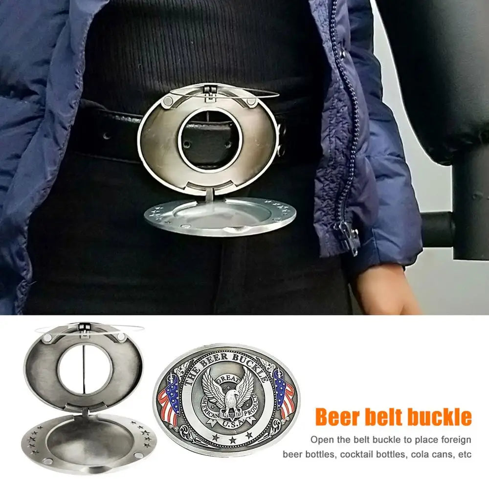 Portable Beer Holder Belt Buckle Hands-Free Beer Belt Tray Buckle Cup Holder Webbing Detach Buckle Picnic BBQ Beer Belt Holder
