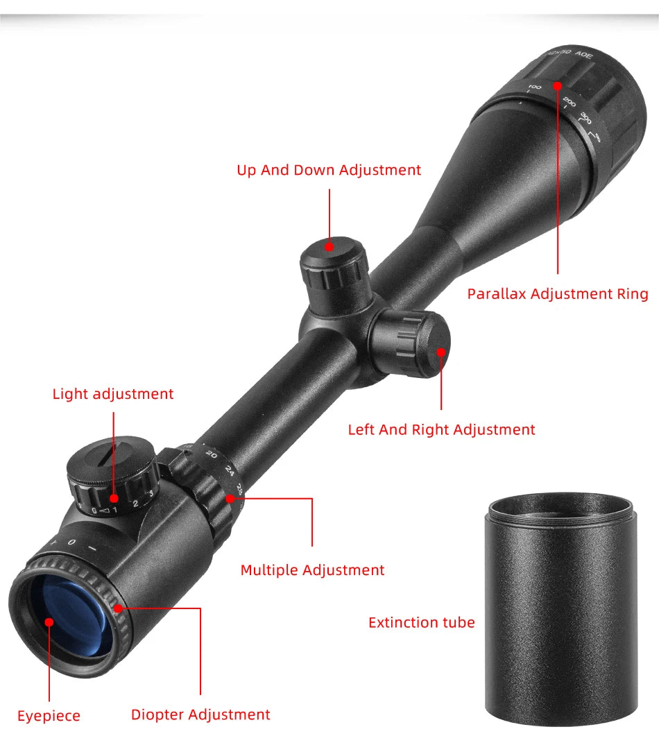 DIANA Tactical 8-32X50 AOE Scopes Rifle Optics Red Dot Green Compact Riflescopes Outdoor Hunting Scopes