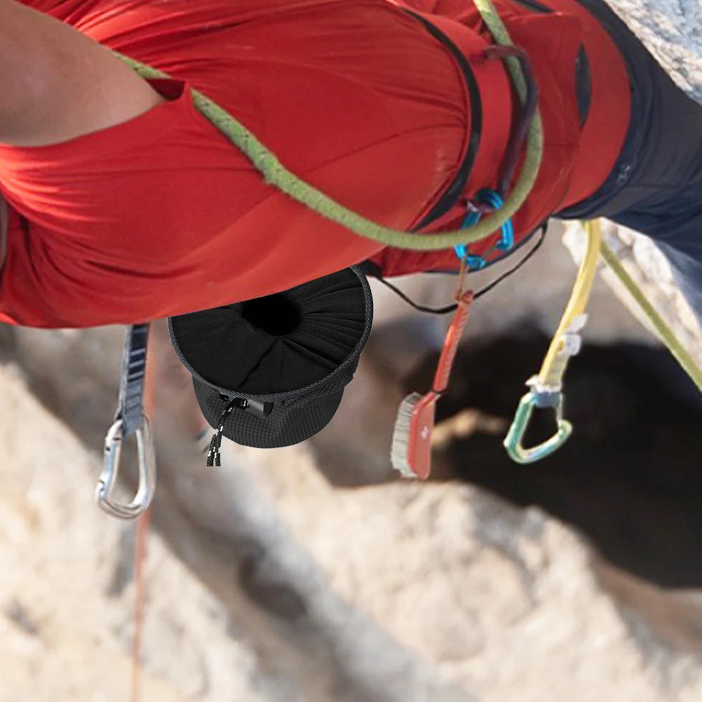 Waterproof Chalk Bag Bucket With Chalk Brush Climbing Pockets Bouldering Brush Rock Climbing Brush Chalk Climbing Accessories