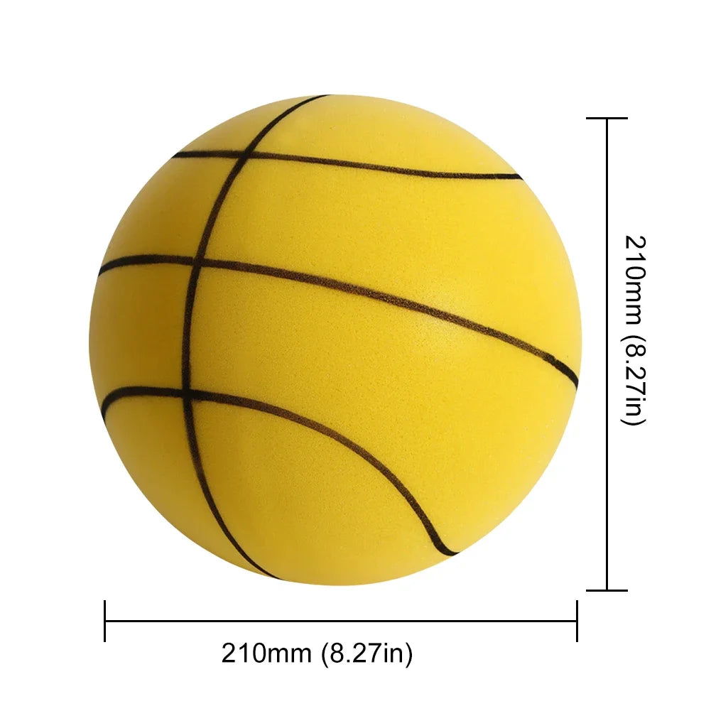 18/21/24CM Kids Bouncing Mute Basketball Squeezable Mute Bouncing Basketball Indoor Silent Ball Foam Basketball Bounce Football