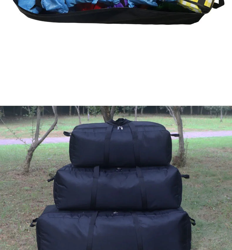Super Large Capacity Travel Bag Outdoor Camping Backpack Waterproof Handbag 1680D Oxford Cloth Luggage Bag 55L/100L/150L