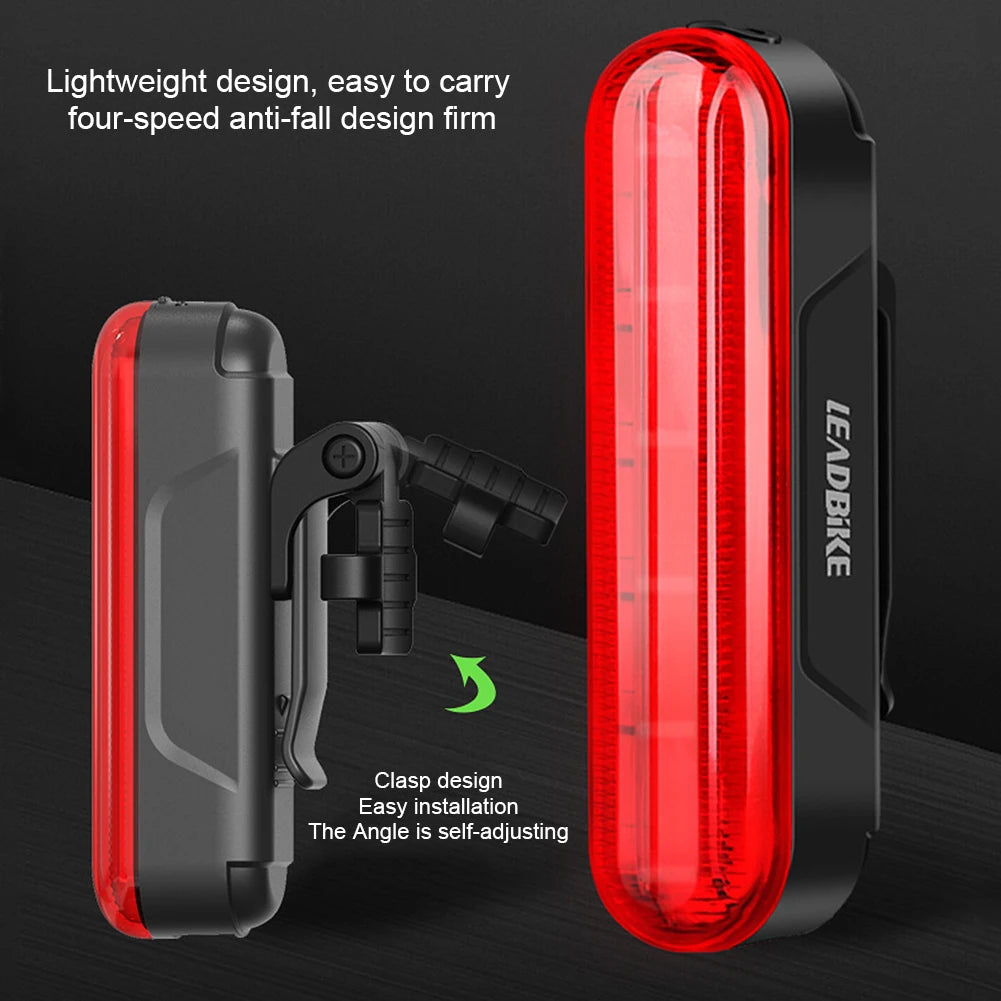 High Brightness Bike Rear Lamp USB Charging Bike Rear Night Light Brake Sensing Cycling Safety Warning Light for Bike Seat Post