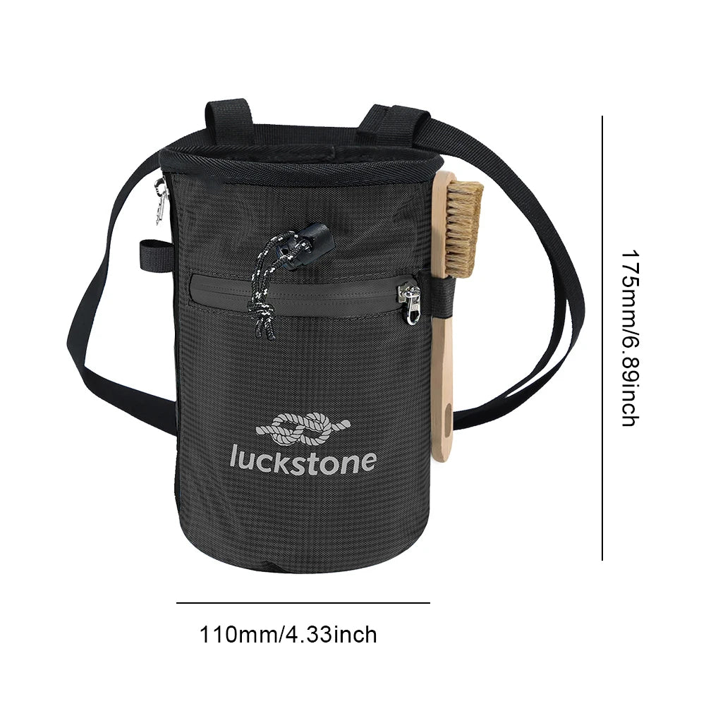Waterproof Chalk Bag Bucket With Chalk Brush Climbing Pockets Bouldering Brush Rock Climbing Brush Chalk Climbing Accessories