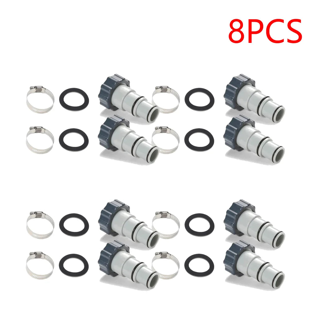 2-10PCS Hose Adapter Kit for Intex Fit ARU Threaded Connection Pumps Swimming Pool Parts