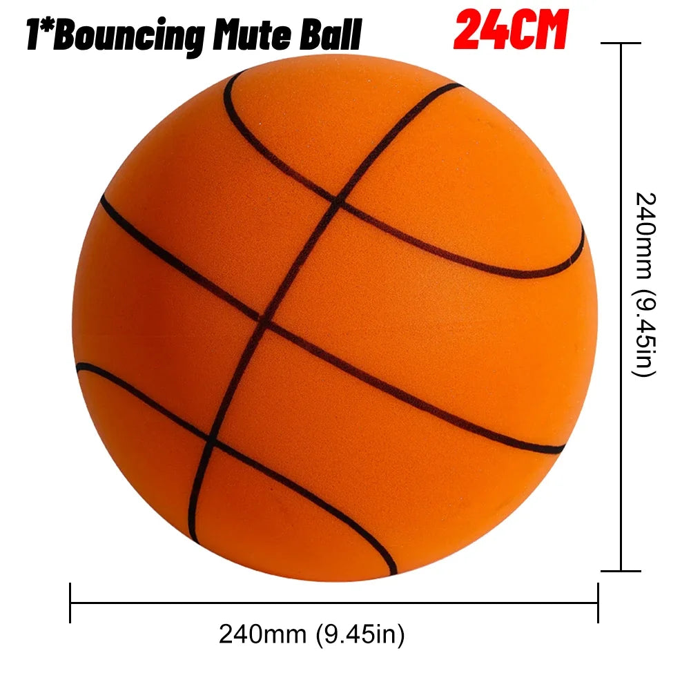 18/21/24CM Kids Bouncing Mute Basketball Squeezable Mute Bouncing Basketball Indoor Silent Ball Foam Basketball Bounce Football