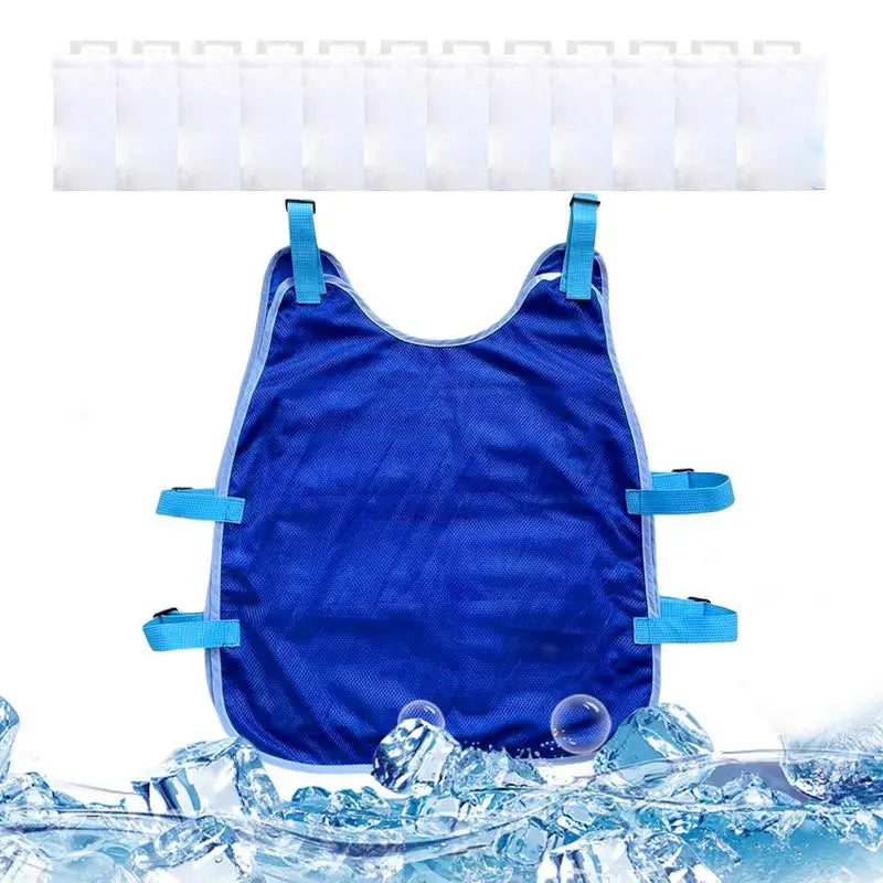 Outdoor Summer Cooling Vest Ice Jacket Water Evaporative Cool Shirt High-Temperature Protective Clothes Sport Camping Supplies