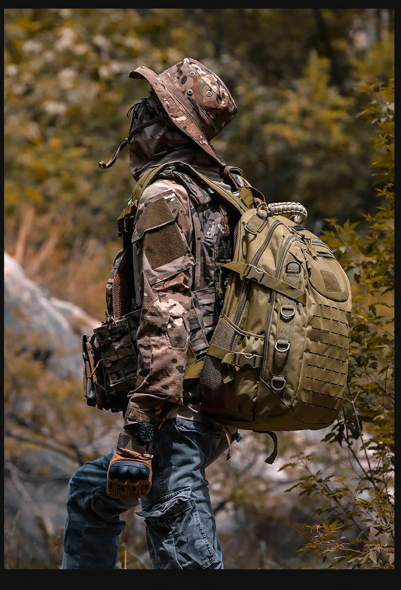 Oulylan Outdoor Traveling Waterproof Trekking Fishing Hunting Climbing Bag Male Camo Backpack Camping Men  Rucksack