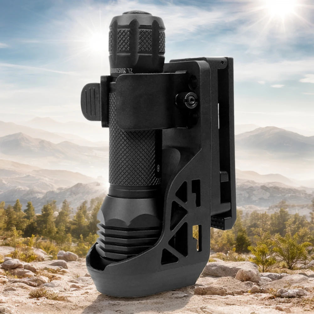 Flashlight Holster with Lever Side Lock System Flashlight Holder for Belt Torch Holster for 2.5-3cm Diameter Flashlight
