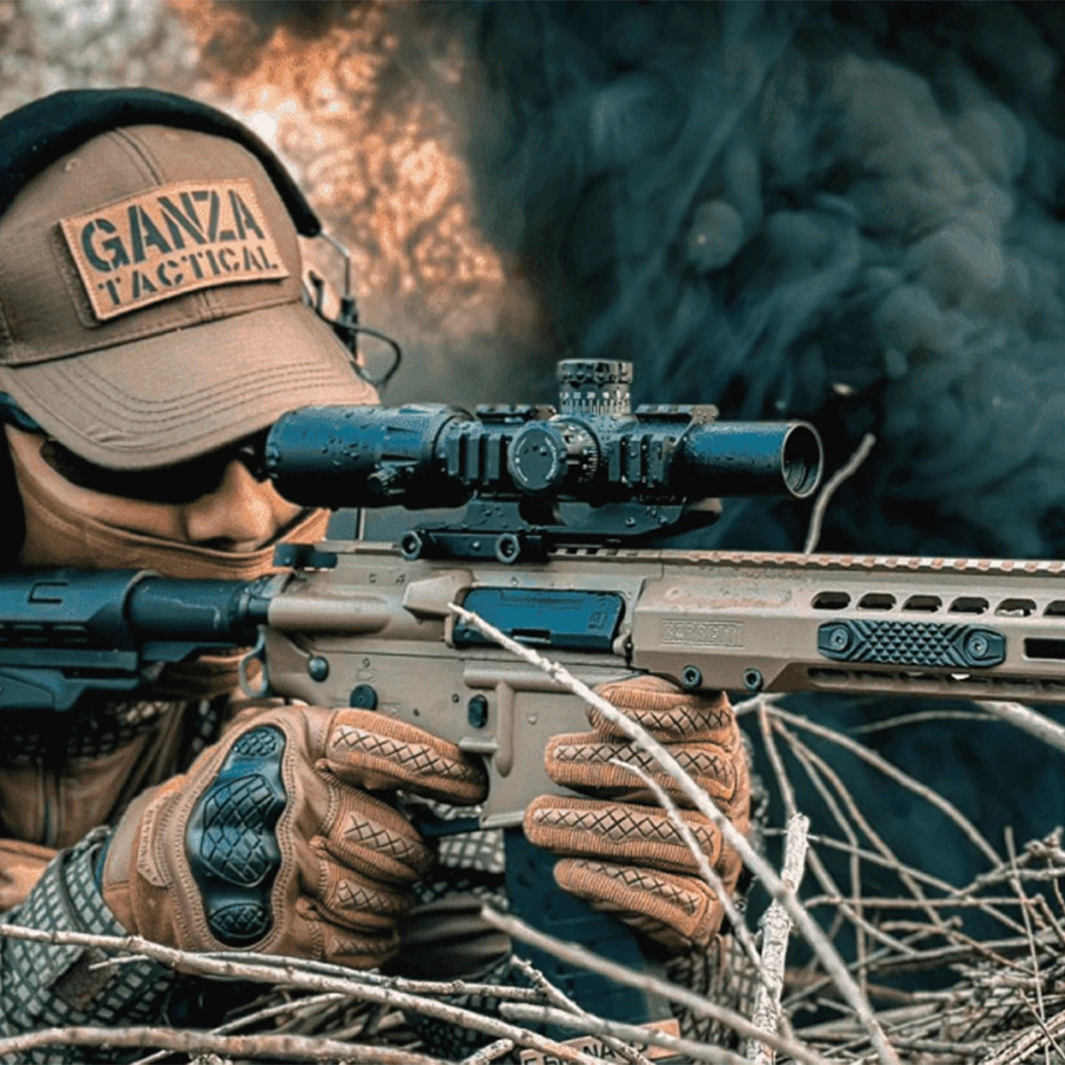 Vector Optics Mustang 1-4x30 SFP Riflescope LPVO Optics With Turret Lock Red&Green&Blue Illumination Reticle Fit AR15 5.56 .223