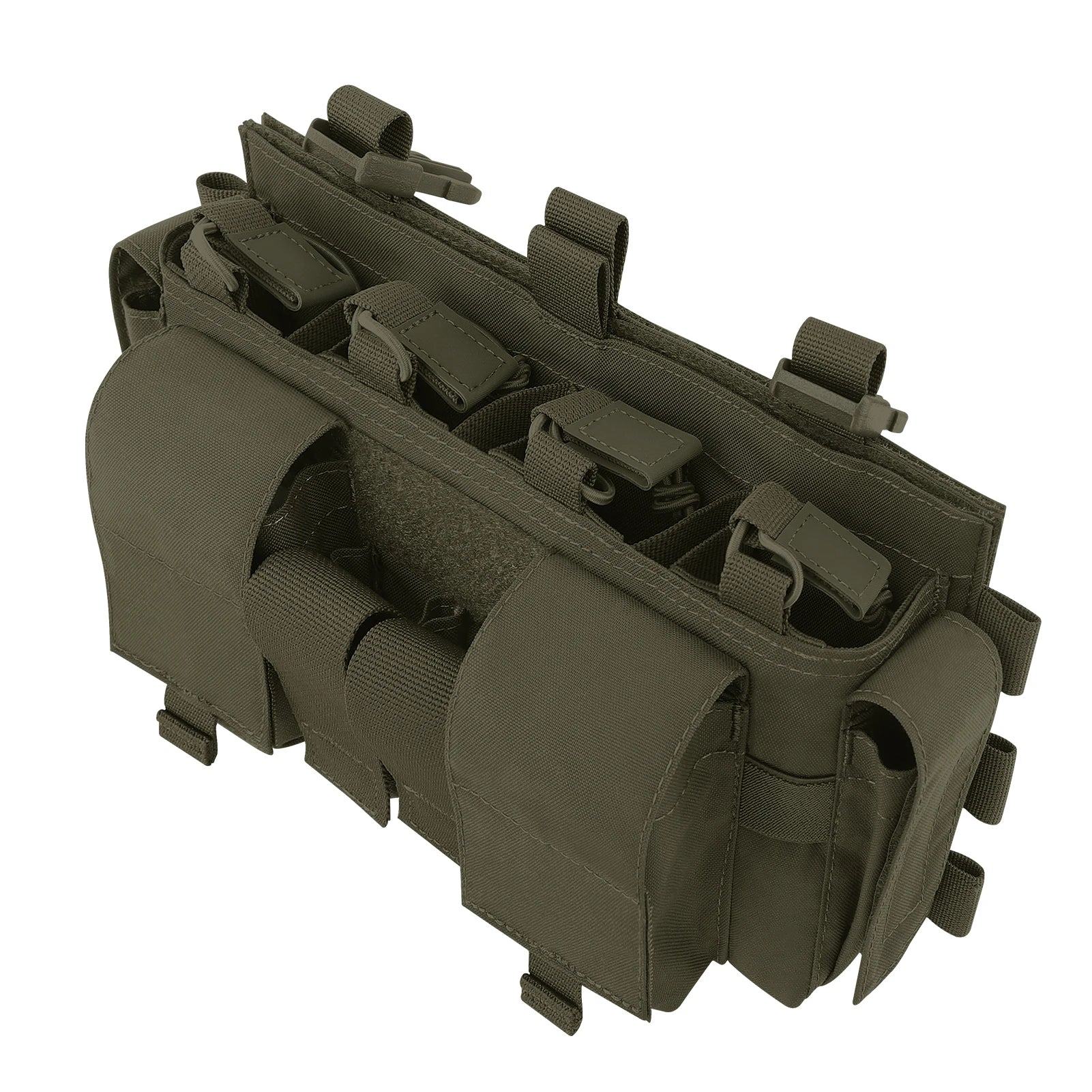 KRYDEX Tactical 5.56 & 9mm Magazine Pouch MF IV Placard For Outdoor Hunting Chest Rig SCARAB Plate Carrier Vest