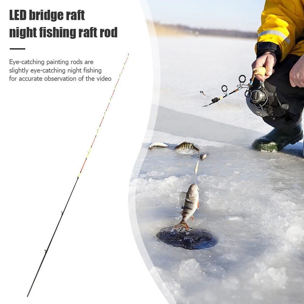 55cm Half/Full Titanium Raft Stick Tip Night Fishing Pole Refit Tip Replacement Outdoor Fishing Tackles Accessories