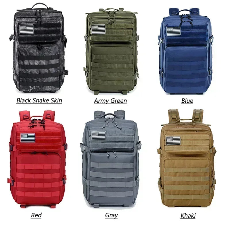 45L Hunting Large Capacity Outdoor Tactical Backpacks for men/Women 3 Days Gym Hiking Ba For Trekking Camping daypack back pack