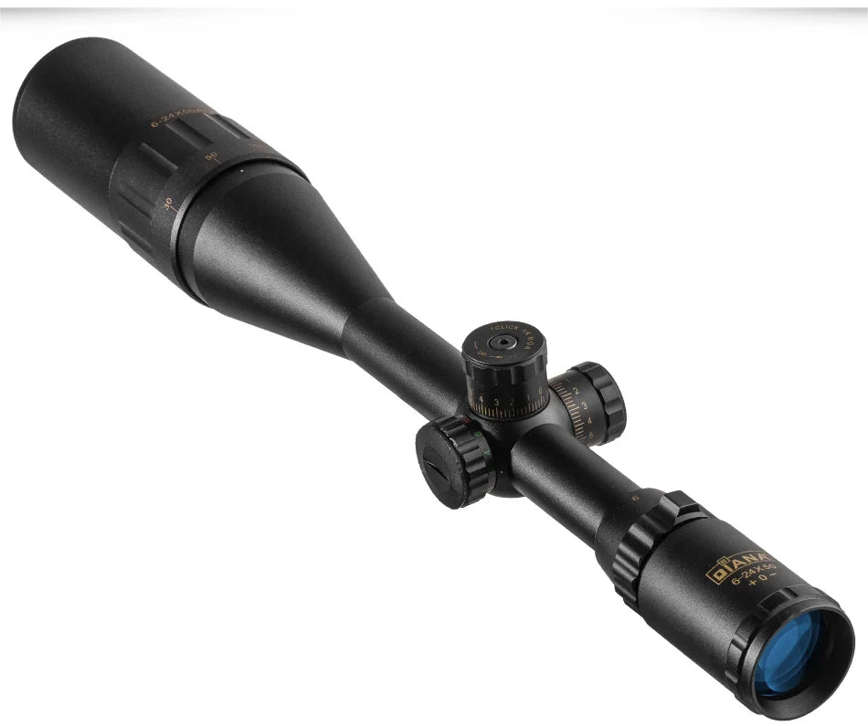 DIANA 6-24x50 Locking Tactical Rifle Scope Green and Red Cross with Light Sniper Gear Hunting Optical Scope Scope Aiming Rifle