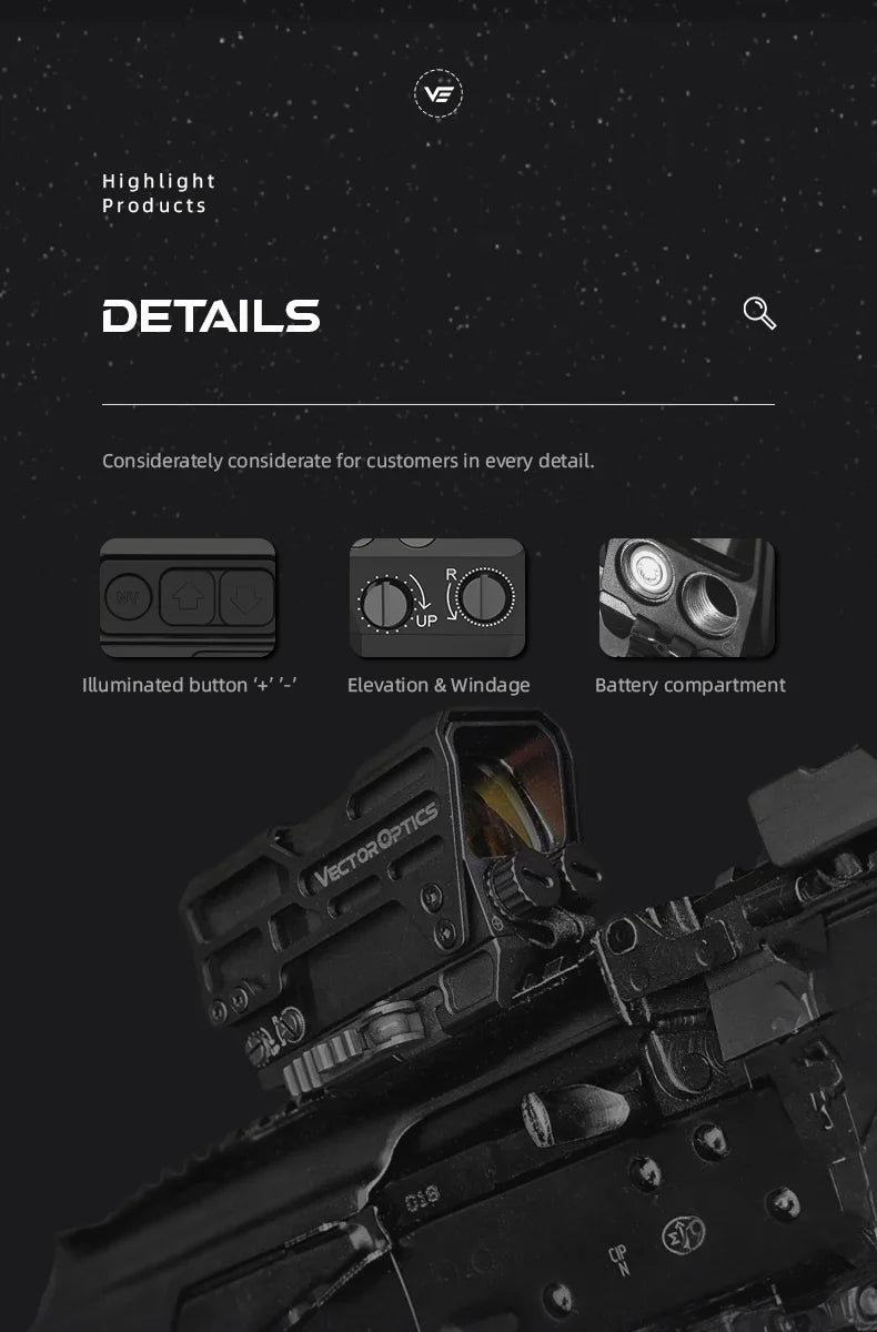 Vector Optics Frenzy 1x31x26 Red Dot Sight | 50K Hours Battery & Motion Sensor | 3 MOA & IP67 Waterproof | Lifetime Warranty