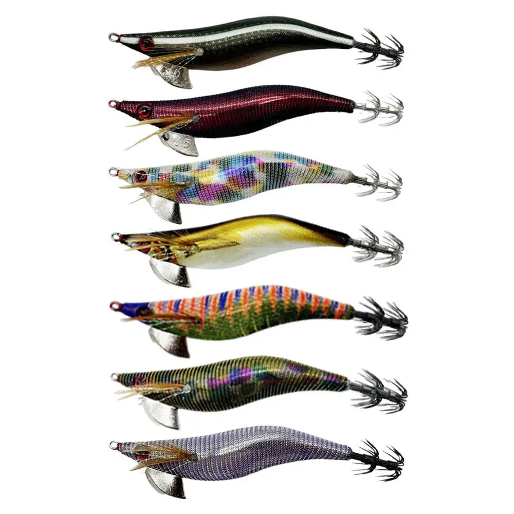 Glow Artificial Squid Lure Saltwater Wood Shrimp Lures Fluorescent Fishing Baits Realistic Freshwater Fish Luring For Sea River