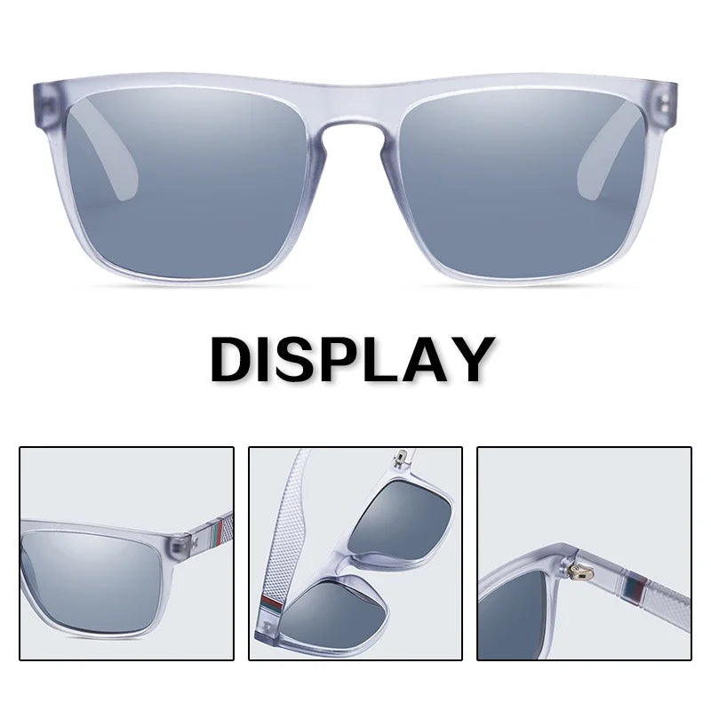 Fashion Square Vintage Polarized Sunglasses Men Women Retro Driving Fishing Sun Glasses UV400 Eyewear