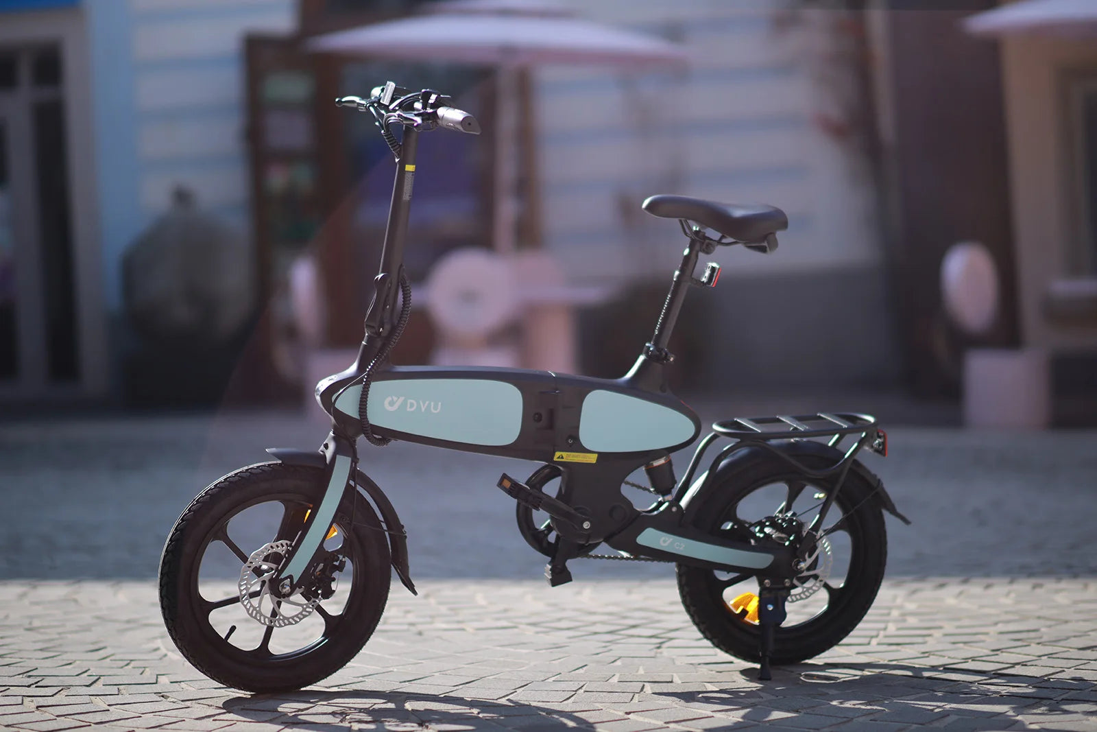 DYU C2 Adult Electric Bicycle, 250W city ebike, 48V 7.5AH E-bike, 16  Tire Foldable Electric Bike