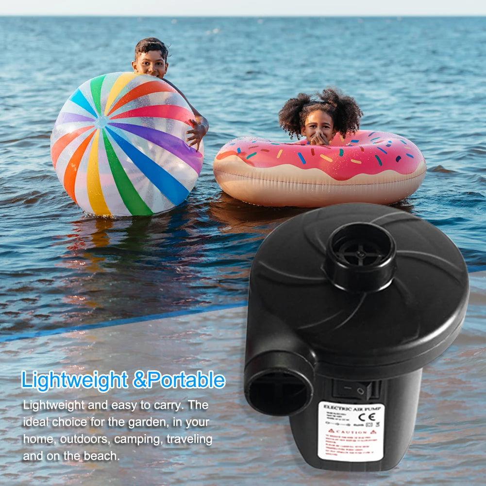 2 In 1 Air Filling Inflator 220V Air Extraction Pump with Nozzles Household Lightweight Multipurpose for Mattress Swimming Pool